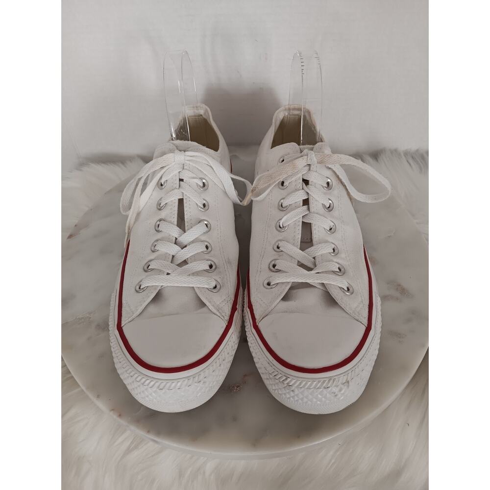 Converse All Star Unisex Mens 11 Womens 13 Low Top White Sneakers Shoes